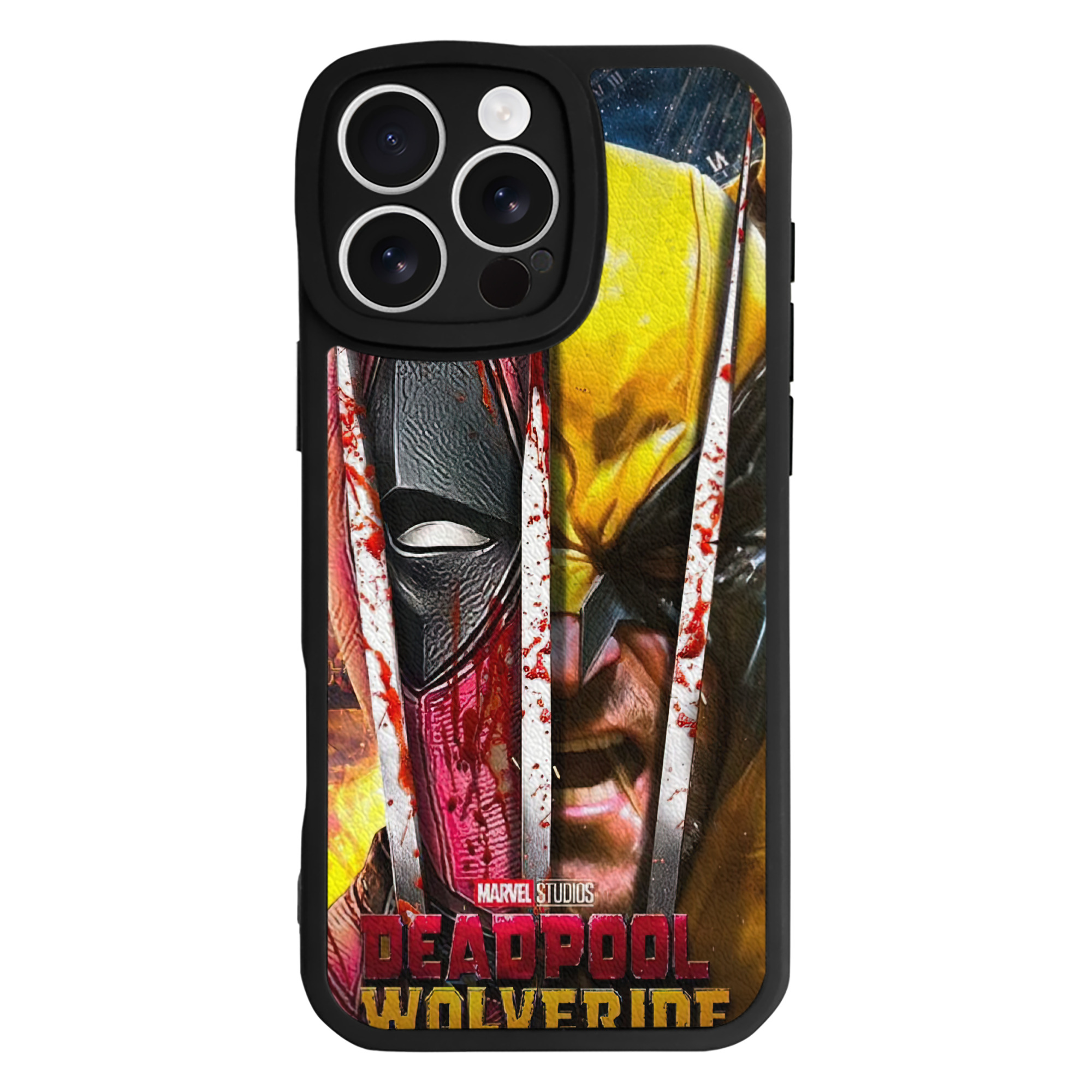 （画像用） Deadpool デッドプール 【iPhone 16シリーズ対応】シリコンスマホケース（レザー調） 材質：シリコン
